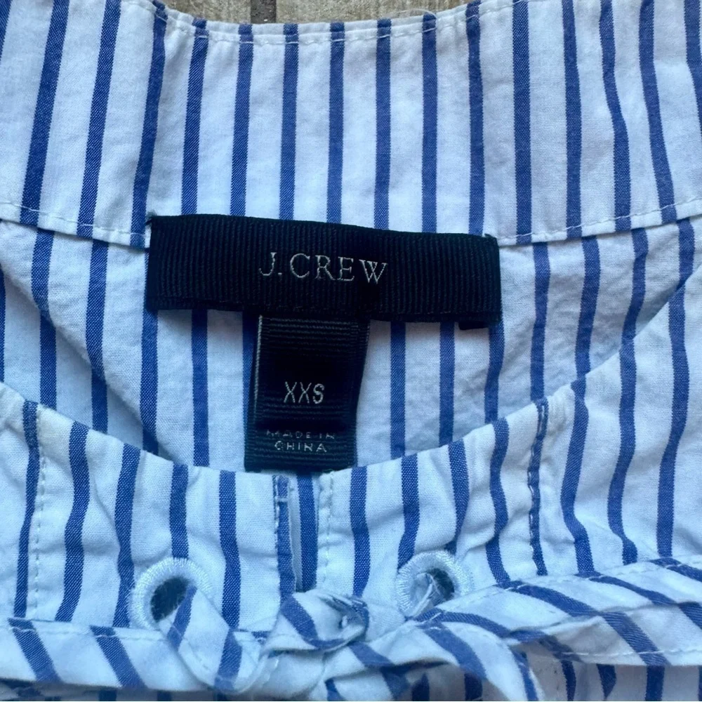 J. Crew Light Blue and White Striped Dress